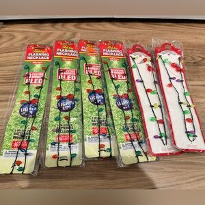 Festive Flashing Light Necklaces - Selling as a set